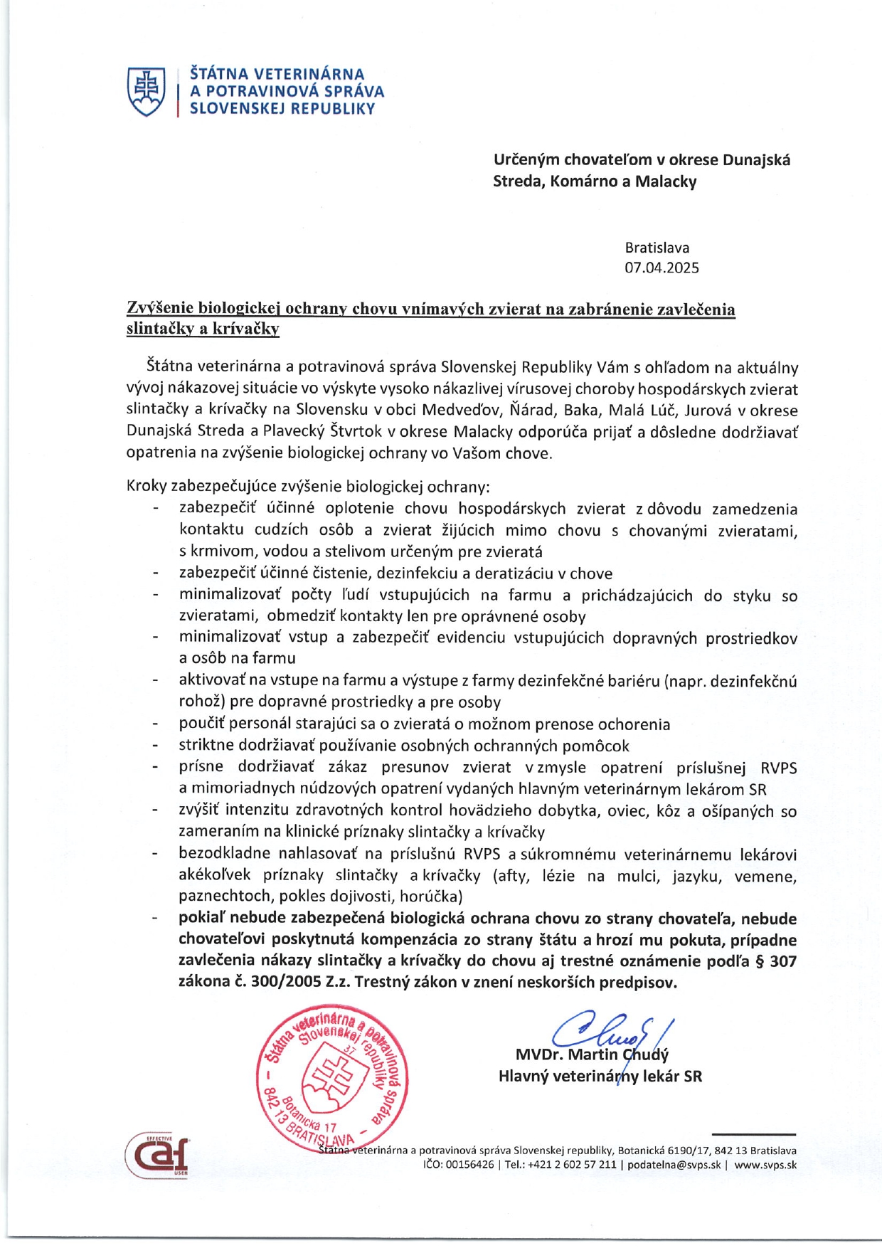 Zvýšenie biologickej ochrany