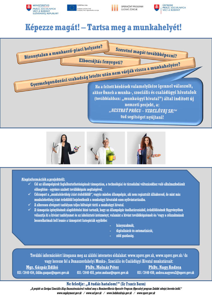 Ne veszítsd el a munkád – Képezd magad! (maďarská verzia)